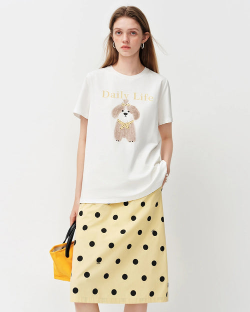 Puppy Print Crew-Neck T-Shirt