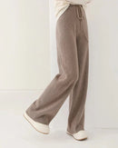 100% Wool Knitted Straight Leg Pants