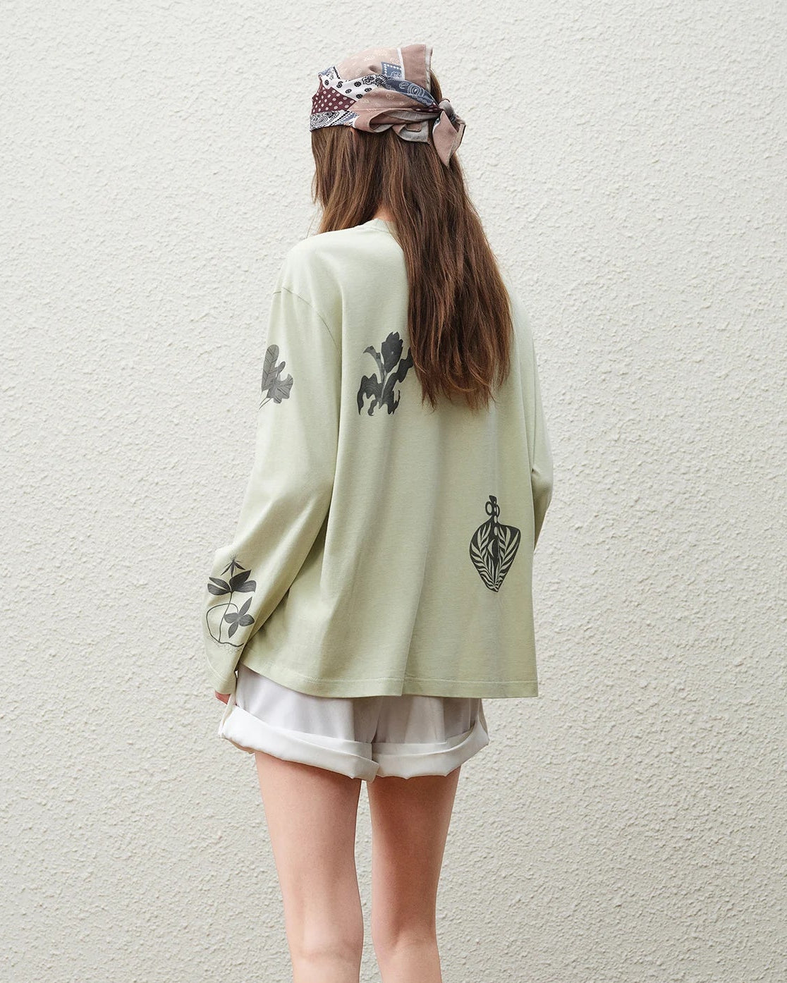 Linen Blend Loose Long-Sleeved T-Shirt