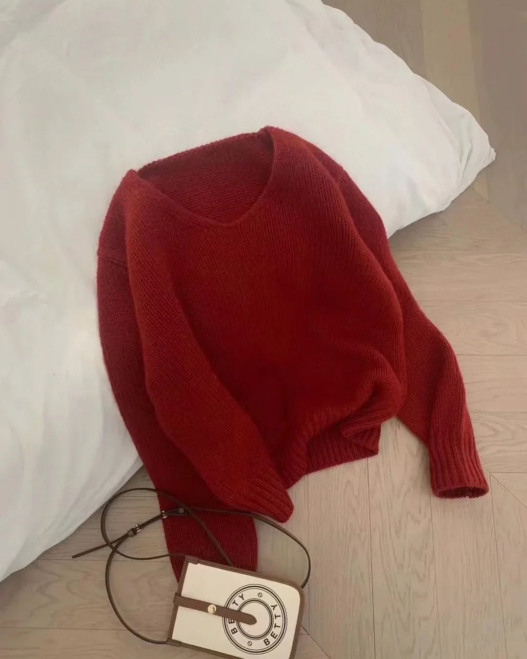 V-neck Pure Cashmere Sweater