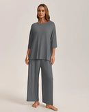 Modal Knit Short-Sleeve Pajama Set