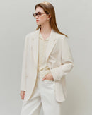 Loose-Fitting Single-Breasted Lapel Suit Jacket