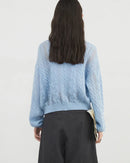 Loose Casual Mohair Hollow Knitted Cardigan