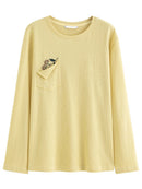 Loose-Fitting Embroidered Sun Protection T-Shirt