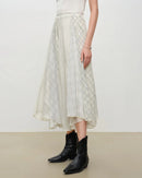 Chiffon Patchwork High-Waisted A-Line Skirt