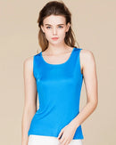 Silk-Viscose Jersey O-Neck Knit Sleeveless Tank Top