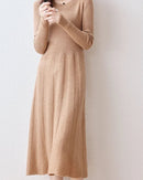Merino Wool Knitted Sweater Dress