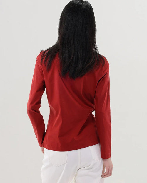 Soft Knit V-Neck Long Sleeve Top