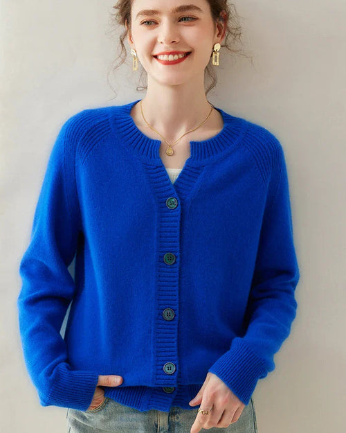 Cashmere Knitted Short Cardigan
