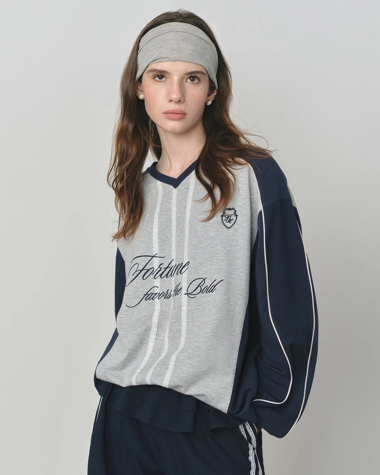 Loose-Fit Drop-Shoulder Sweatshirt With Letter Print