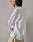 Loose-Fit Linen Crew-Neck Shirt
