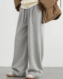 High-Waisted Drawstring Wide-Leg Pants