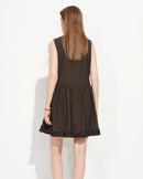 V-Neck Sleeveless A-Line Midi Dress