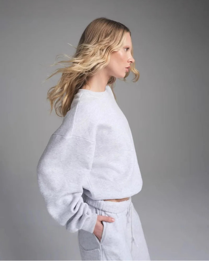Wool Knit Loose Round-Neck Sweatshirt
