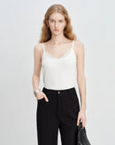 Ribbed Lace Trim Camisole