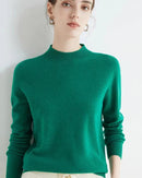 Basic Style Round Neck Wool Jumper