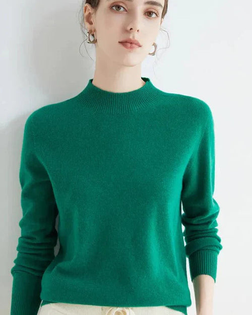 Basic Style Round Neck Wool Jumper