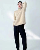 Oversized 100% Wool Turtleneck Sweater