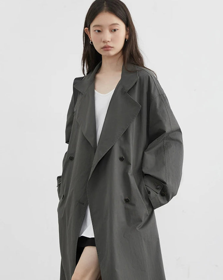 Belted Cotton Trench Coat Women's Outerwear