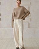Wide-Leg Trousers With Elastic Waist