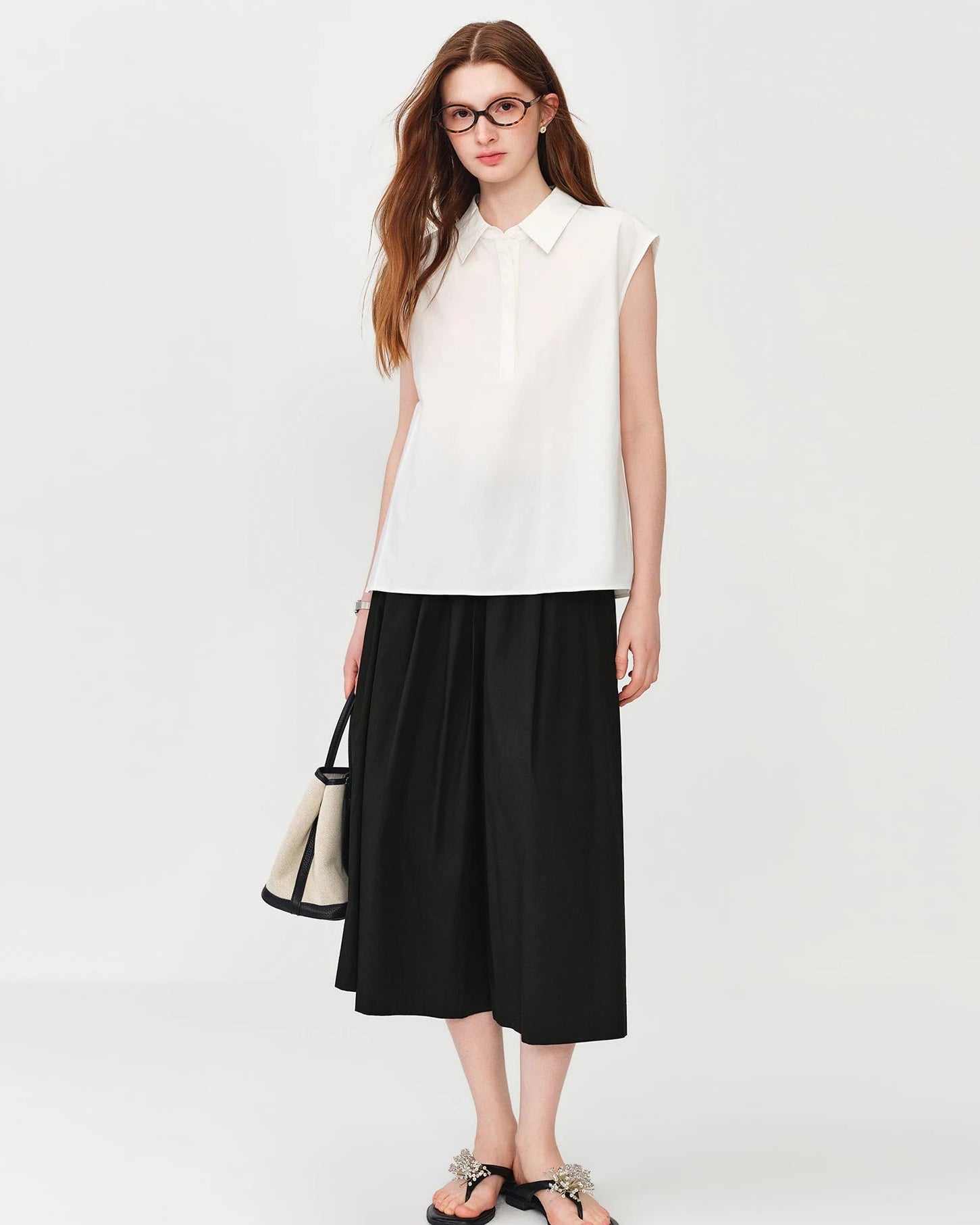 Pure Cotton Wide-Leg Casual Pants