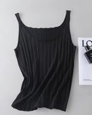 Soft Knit Silk-Blend Sleeveless Vest