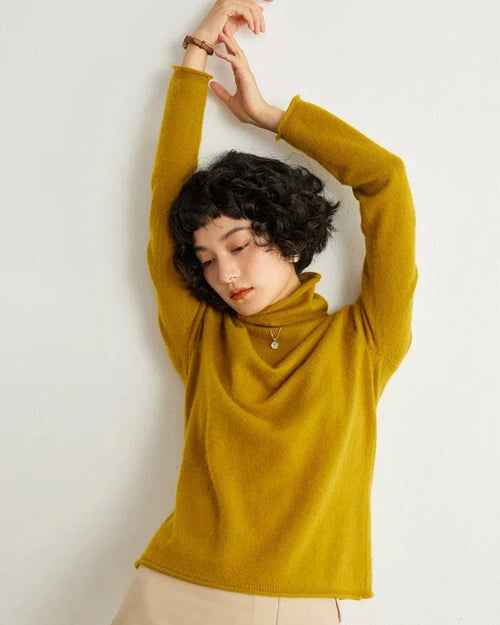 Cashmere Pile Collar Jumper
