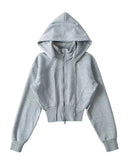 Zip-Up Cropped Sport Jacket