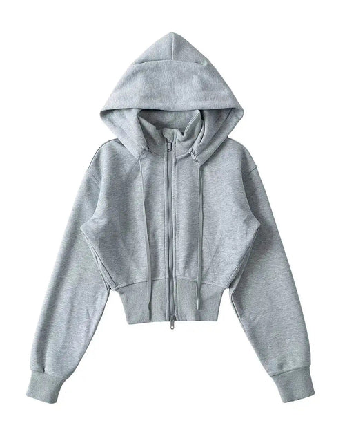Zip-Up Cropped Sport Jacket