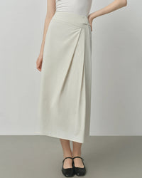 Irregular Hem High-Waisted A-Line Skirt