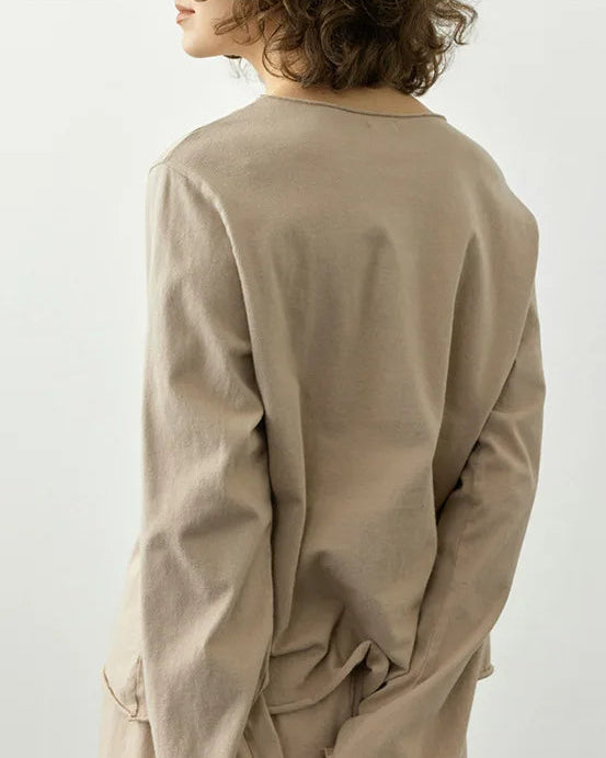 Cotton Long-Sleeve Pajama Two-Piece Set