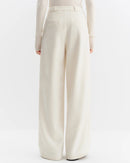 High-Waisted Straight-Leg Knit Pants