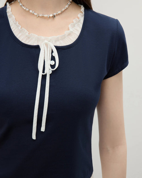 Simple Fake Two-Piece T-Shirt