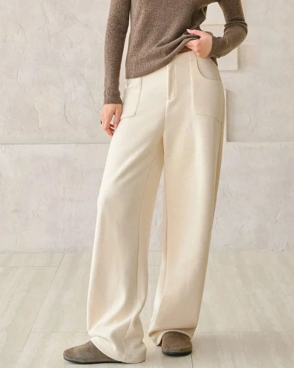 Wide-Leg Trousers With Elastic Waist