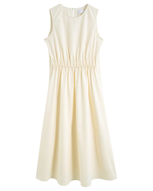 Sleeveless Pleated A-Line Dress