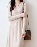 Merino Wool Knitted Sweater Dress