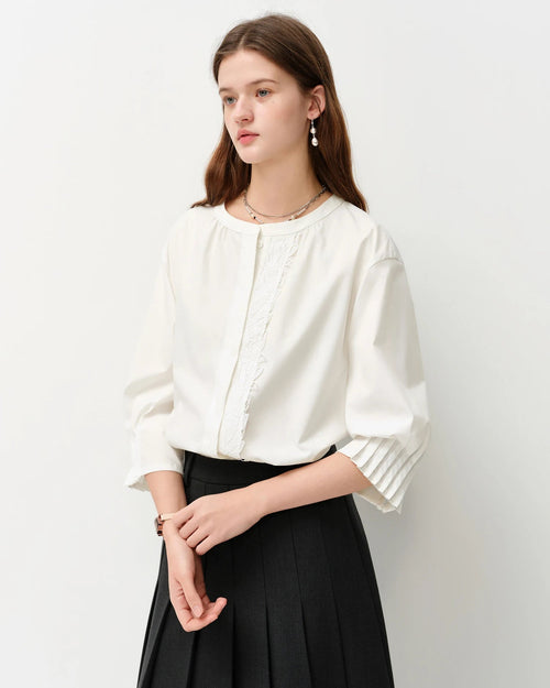 Women's Loose Lantern Sleeve Casual Shirt