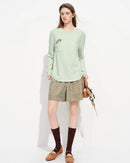 Loose-Fitting Embroidered Sun Protection T-Shirt