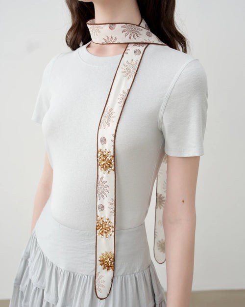 Printed Beaded Ribbon