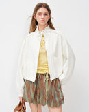 Premium stand collar single-breasted short jacket crafted for a modern fit, offering a structured look and versatile comfort for your lounging needs or daily activities.