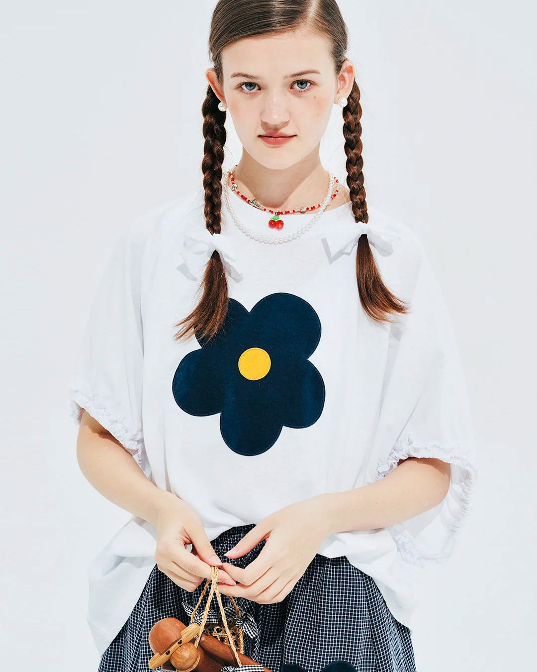 Floral Applique Knit Relaxed Tee