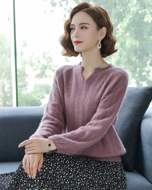 Mink Cashmere Knitted Pullover