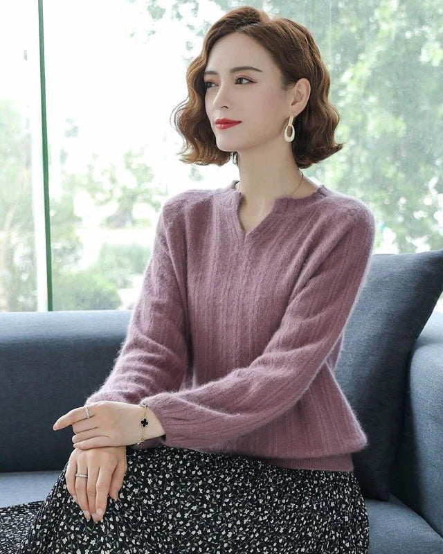 Mink Cashmere Knitted Pullover