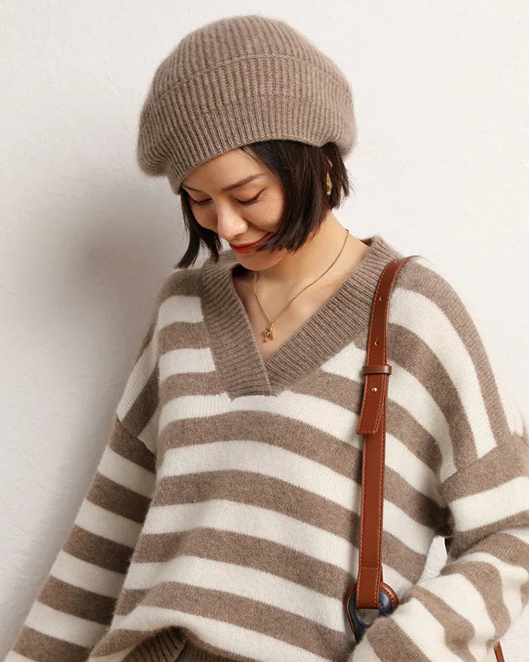 Pure Cashmere Knitted Beret