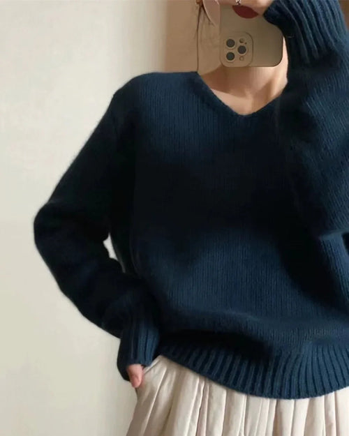 V-neck Pure Cashmere Sweater