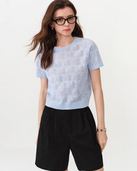 Lightweight Short-Sleeve Knit T-Shirt