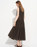 V-Neck Sleeveless A-Line Maxi Dress
