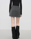 Stretch High-Waisted Mini A-Line Skirt