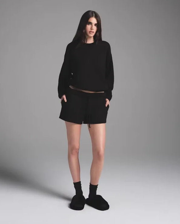 Wool Knit Loose Round-Neck Sweatshirt