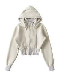 Zip-Up Cropped Sport Jacket